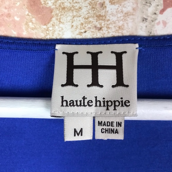 Haute Hippie Dolman Sleeve Rouche Wrap Neck Dress - Picture 4 of 8